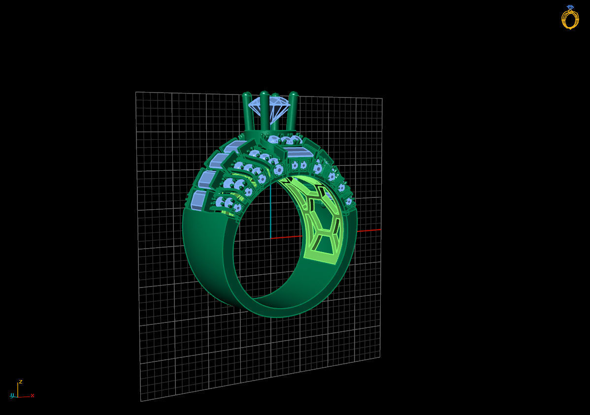 RING MEN DIAMOND 3D print model_3