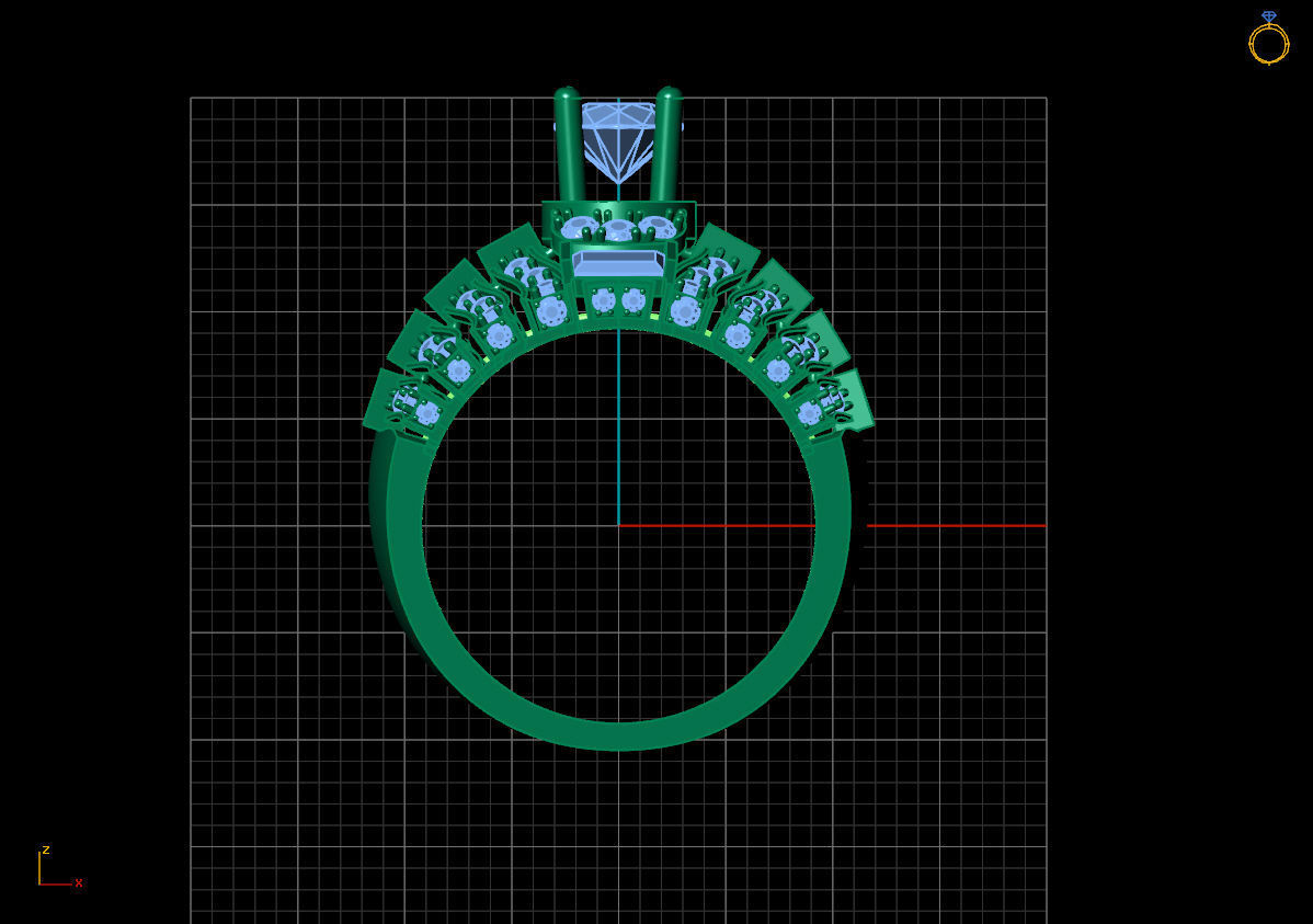 RING MEN DIAMOND 3D print model_2