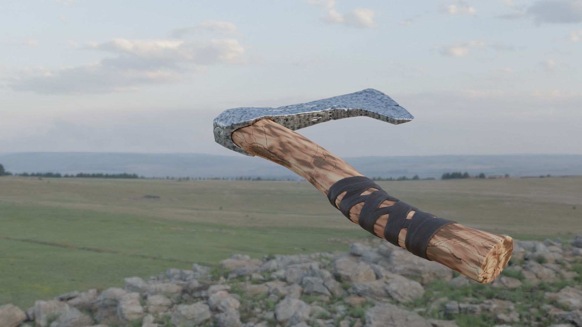 Aries axe Lou-Poli ready to play Low-poly 3D model_6