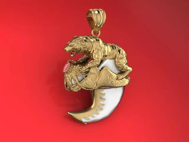 PENDENTS TIGER 3D print model_0