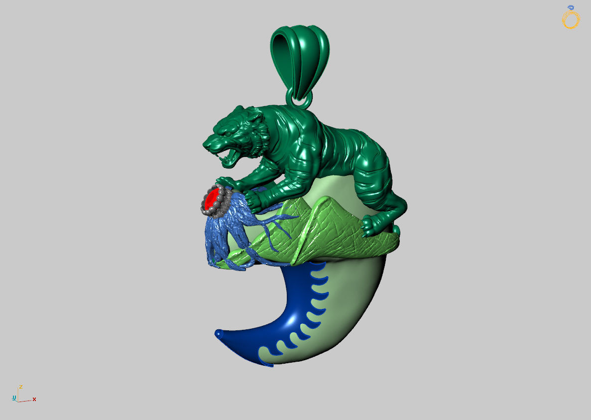 PENDENTS TIGER 3D print model_1