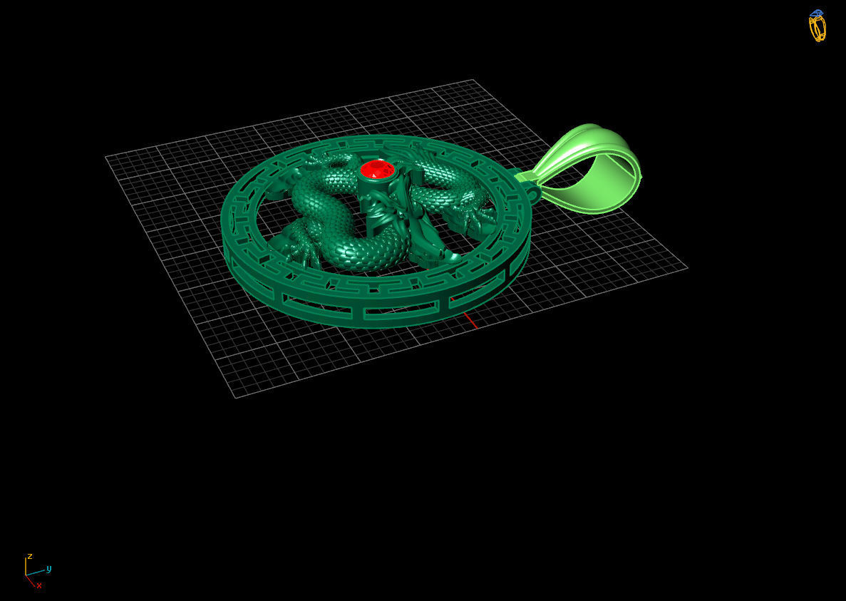 PENDENTS DRAGON 3D print model_2