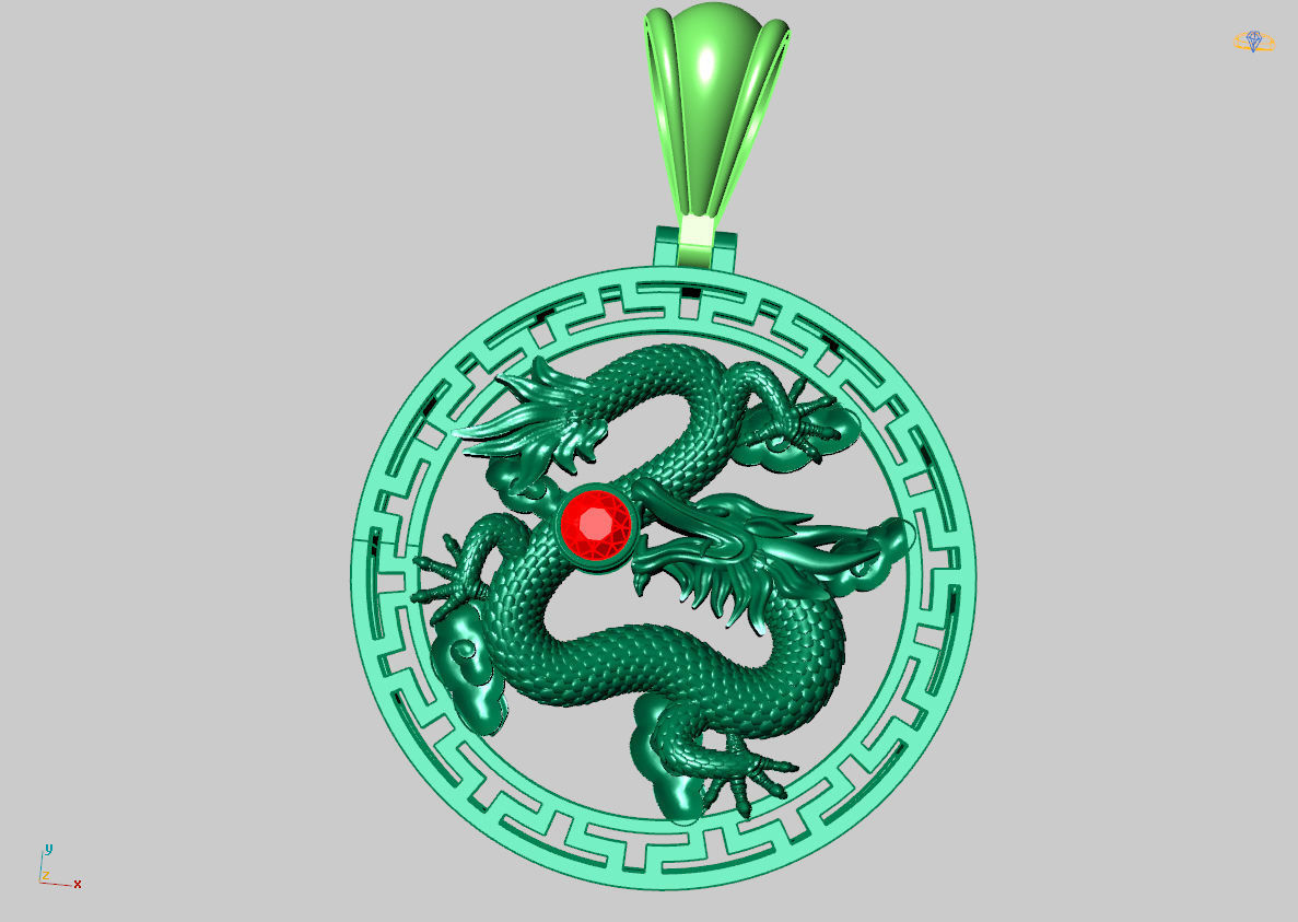 PENDENTS DRAGON 3D print model_1
