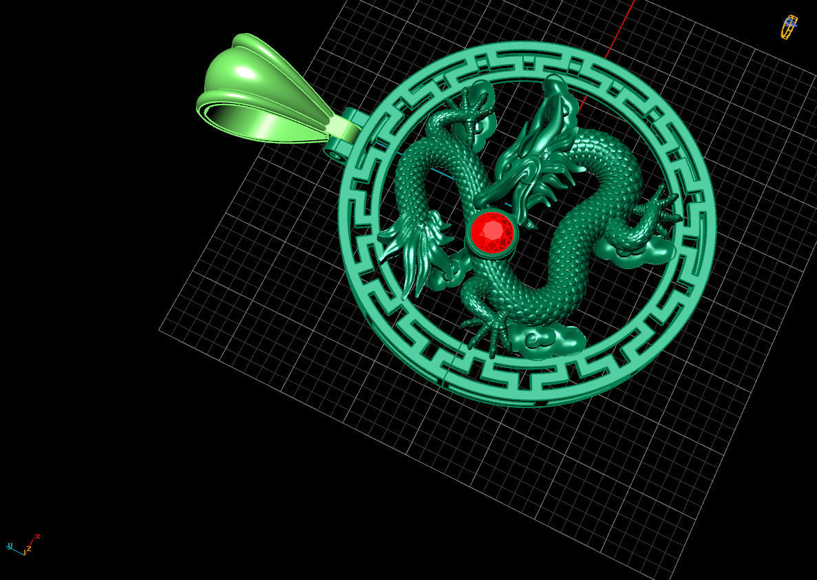 PENDENTS DRAGON 3D print model_3
