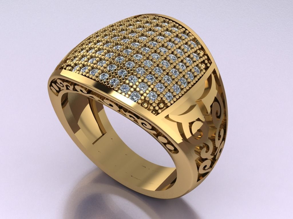 signet ring for men 3D print model_3