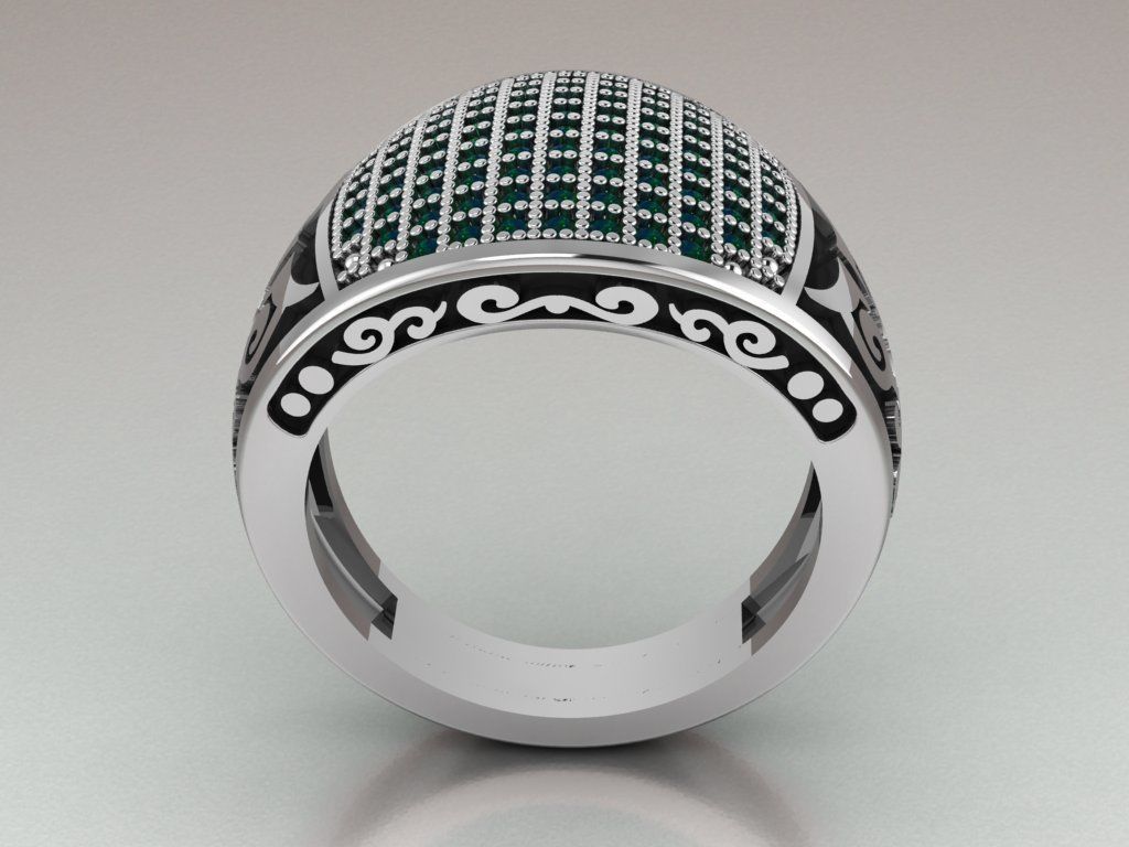 signet ring for men 3D print model_2