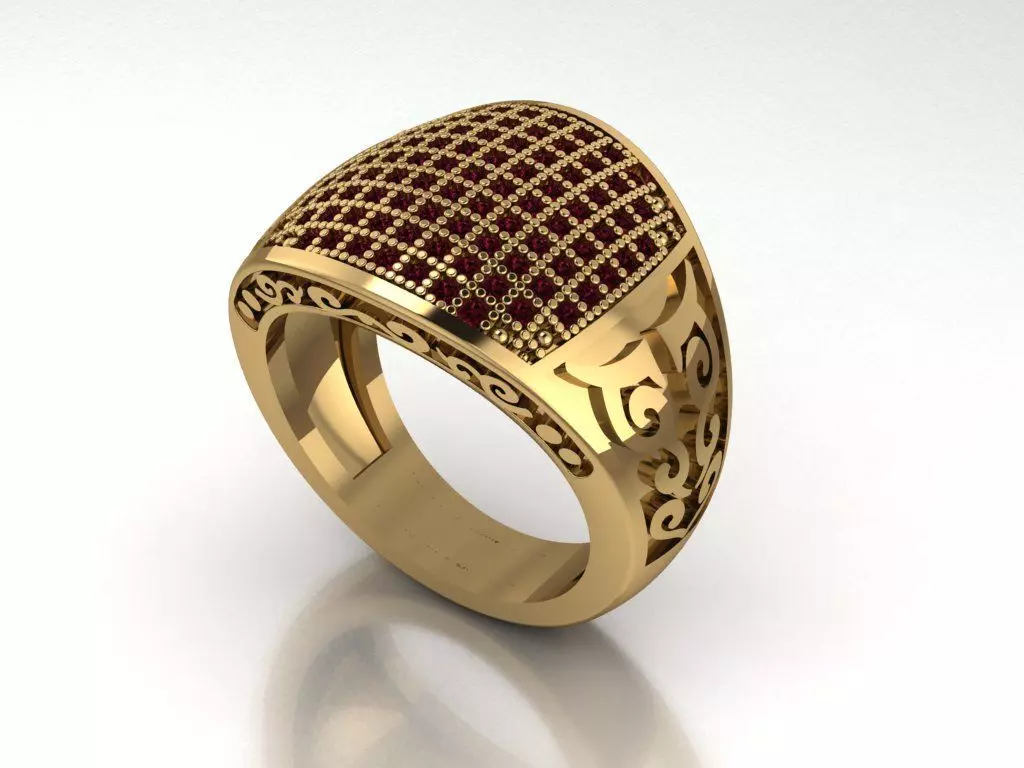 signet ring for men 3D print model_0