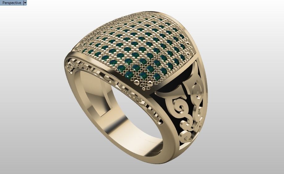 signet ring for men 3D print model_23