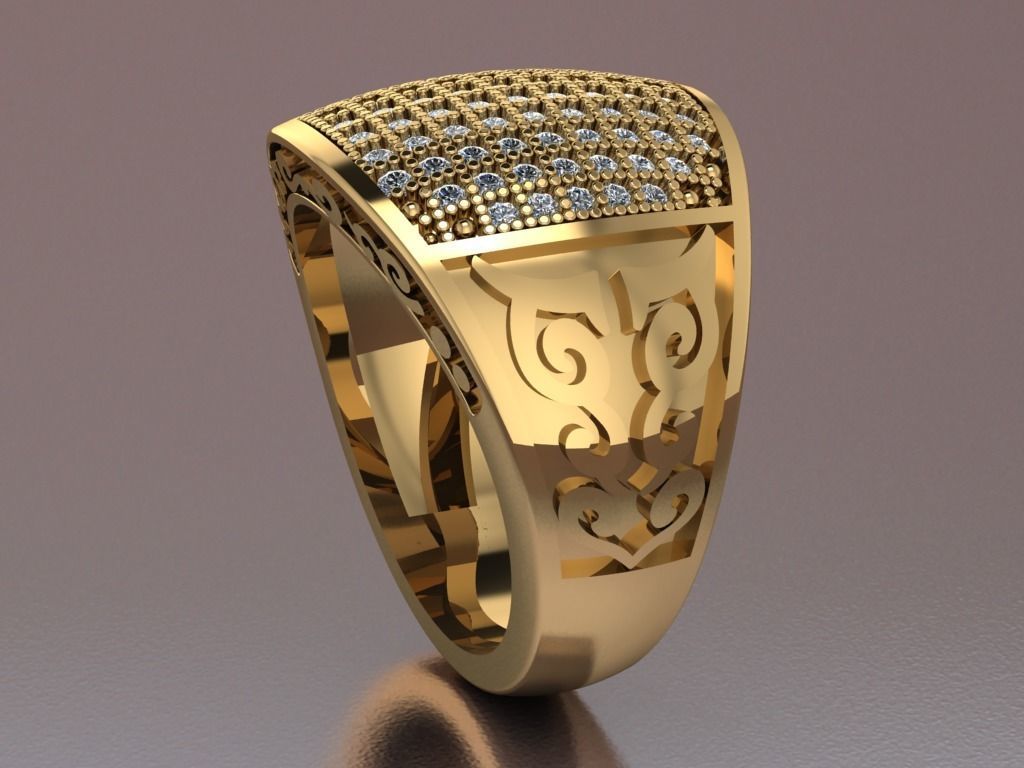 signet ring for men 3D print model_26