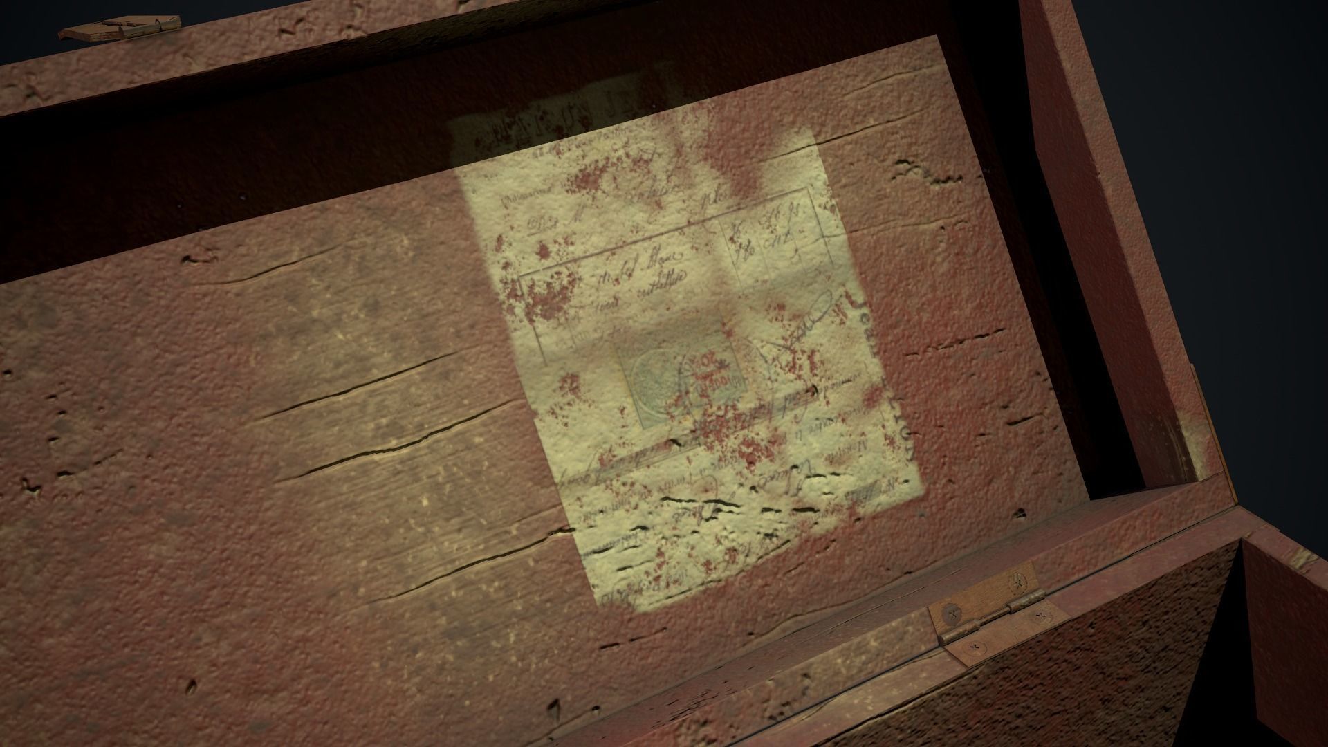 Wooden Tool Box Low-poly 3D model_5