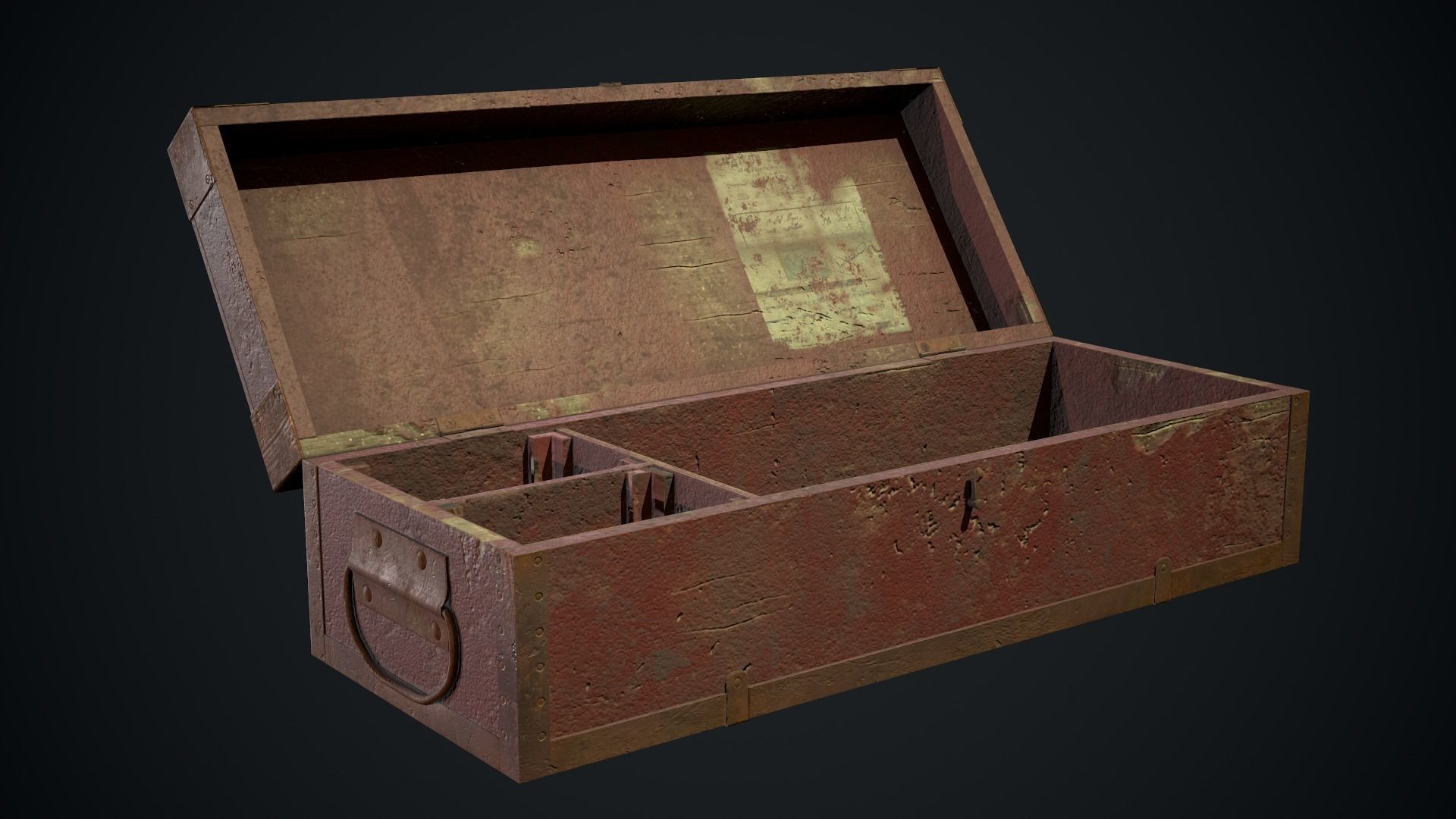 Wooden Tool Box Low-poly 3D model_4