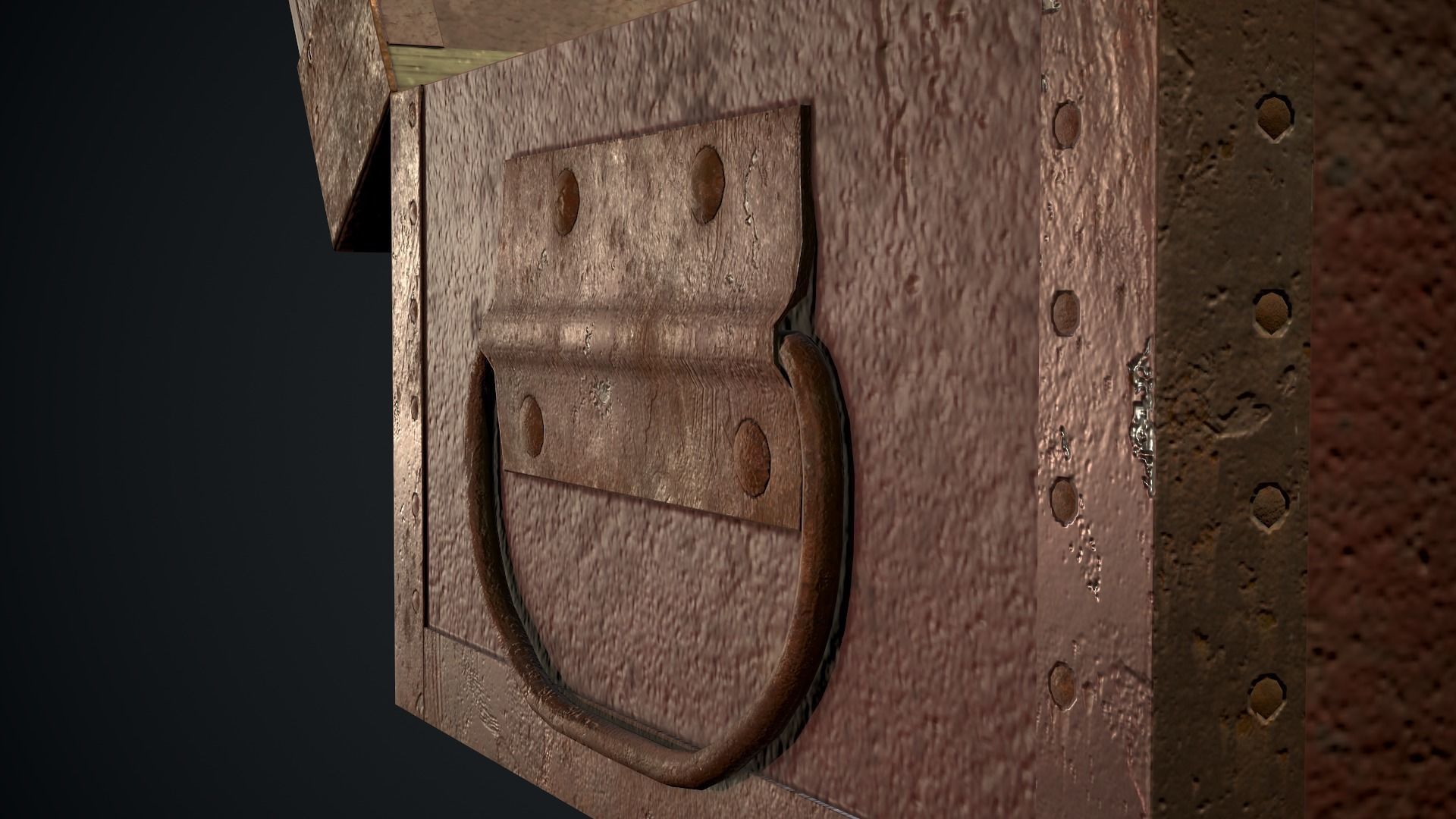 Wooden Tool Box Low-poly 3D model_8