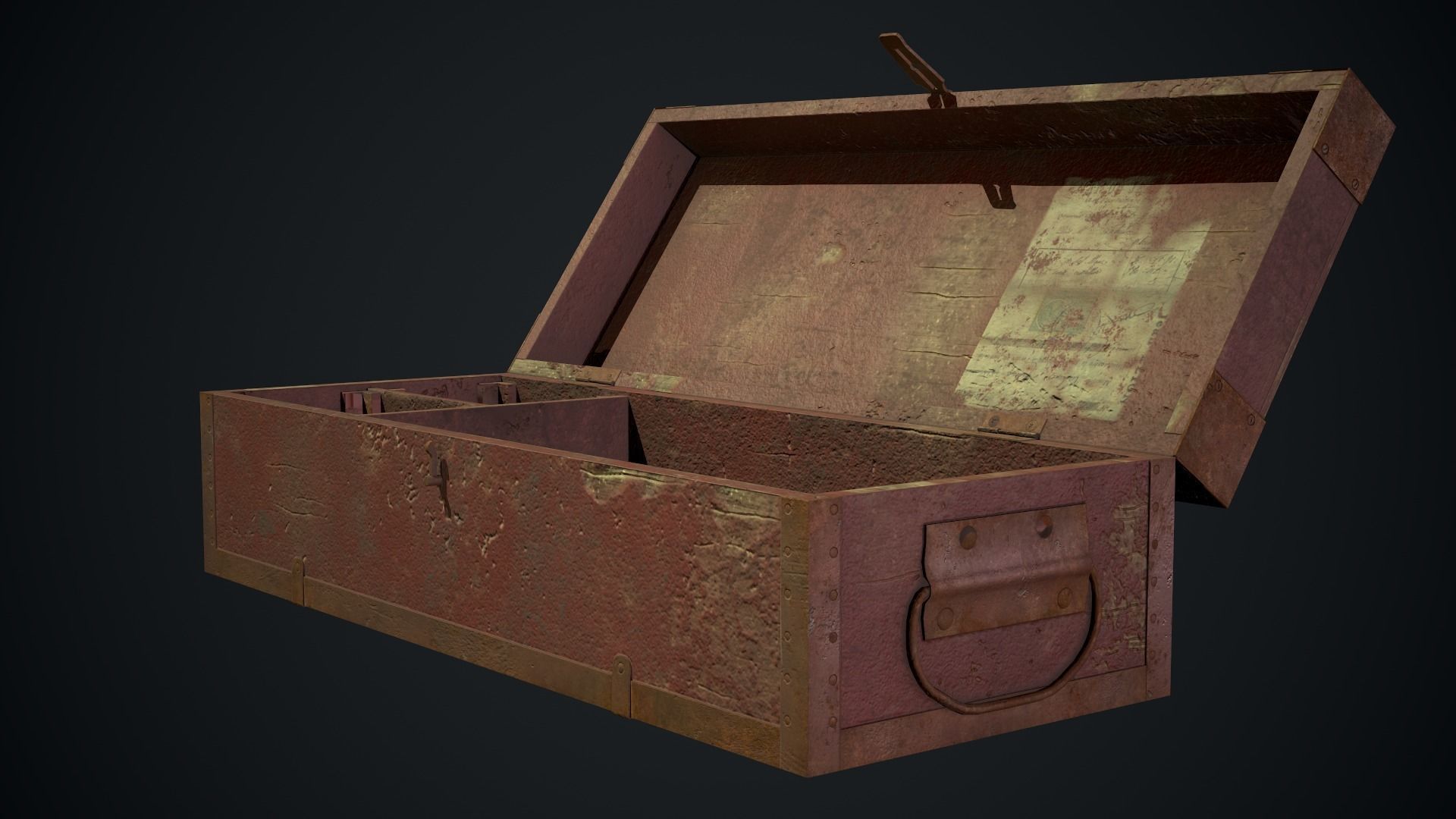 Wooden Tool Box Low-poly 3D model_3