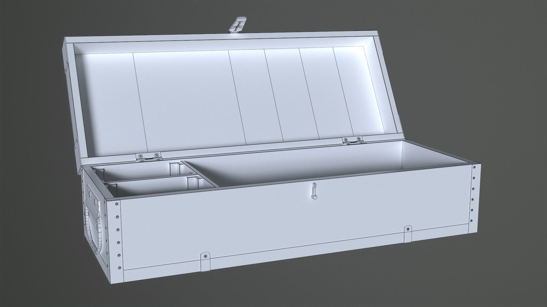 Wooden Tool Box Low-poly 3D model_9