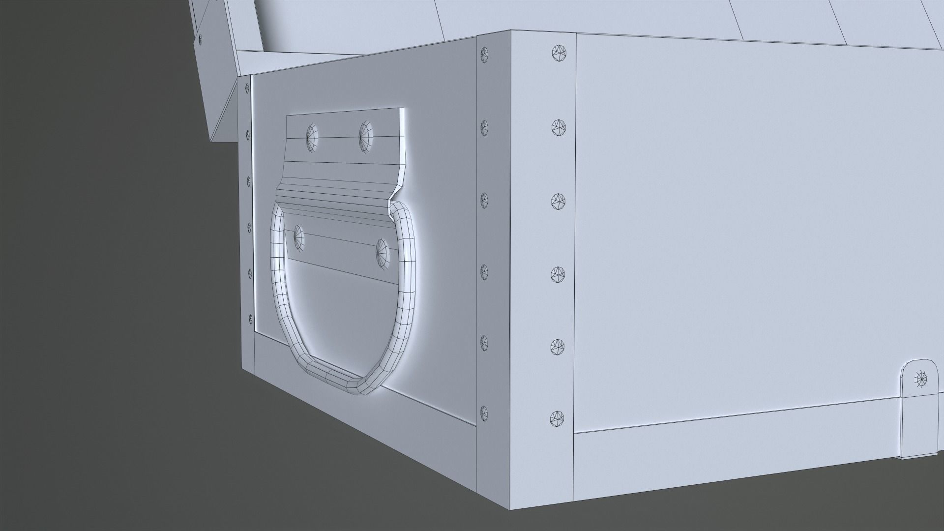 Wooden Tool Box Low-poly 3D model_10