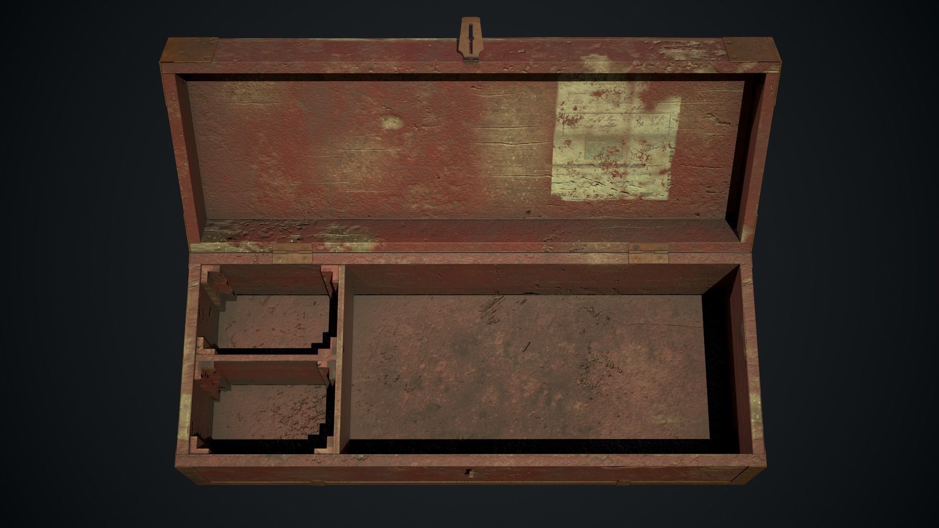 Wooden Tool Box Low-poly 3D model_6