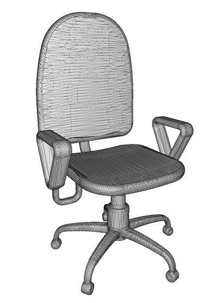 Spectacular Office Chair Low-poly 3D model_3