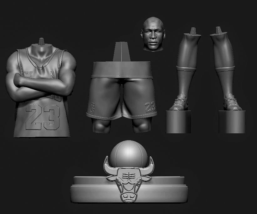 Micheal Jordan 3D Printable 6S 3D print model_3