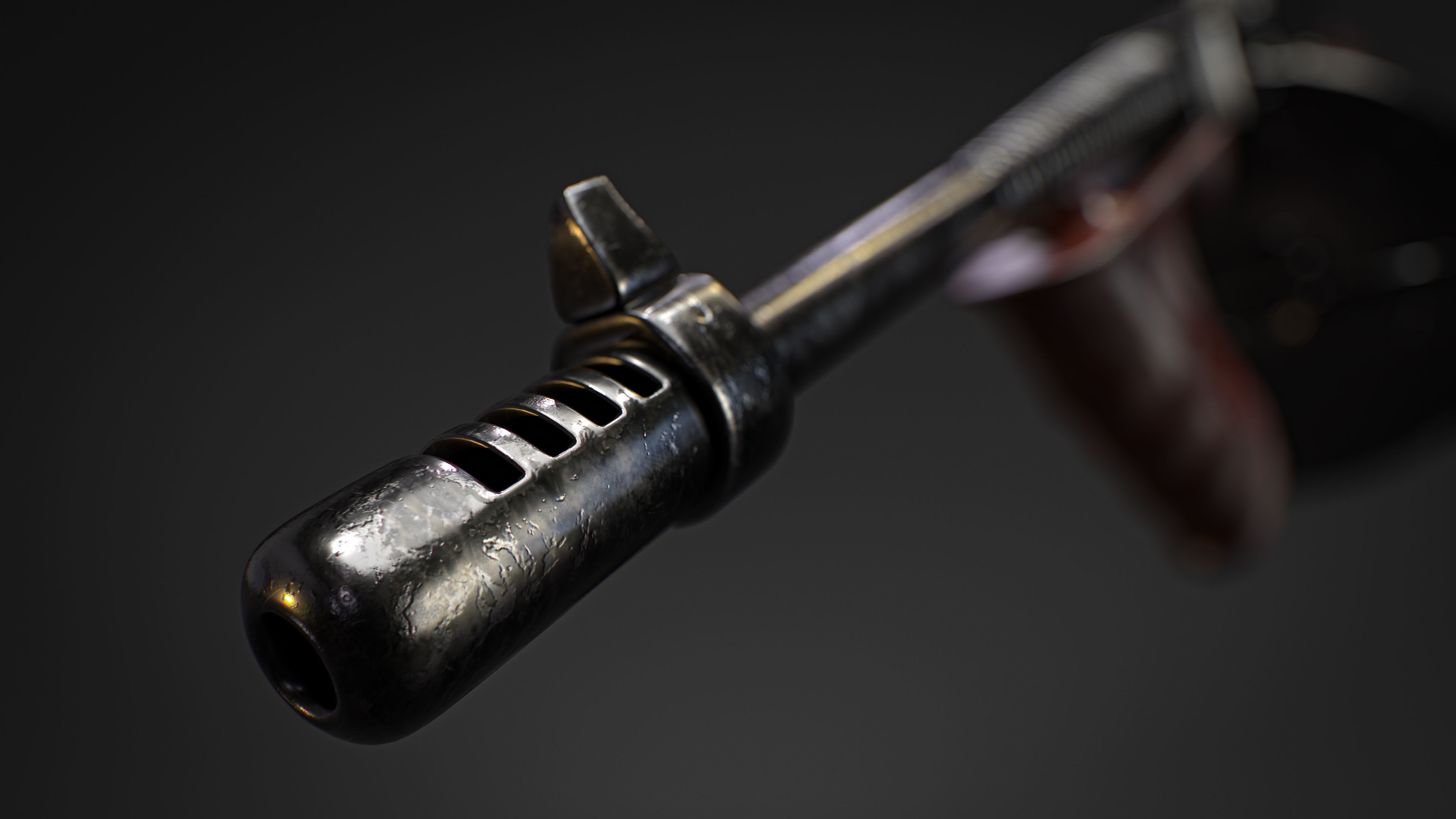 Thompson m1927 submachine gun  3D model_2