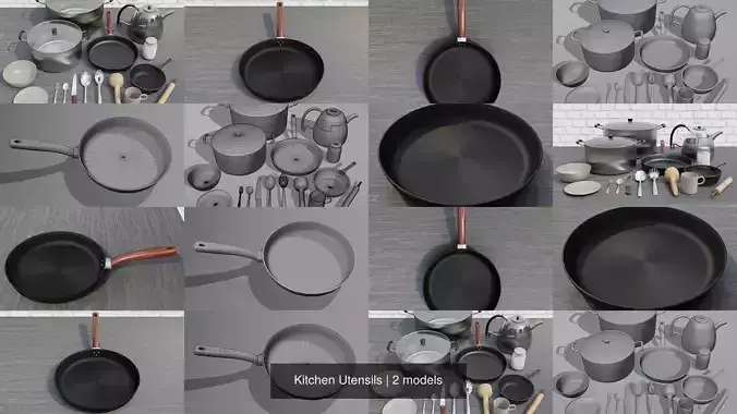 Kitchen Utensils 3D Model Collection