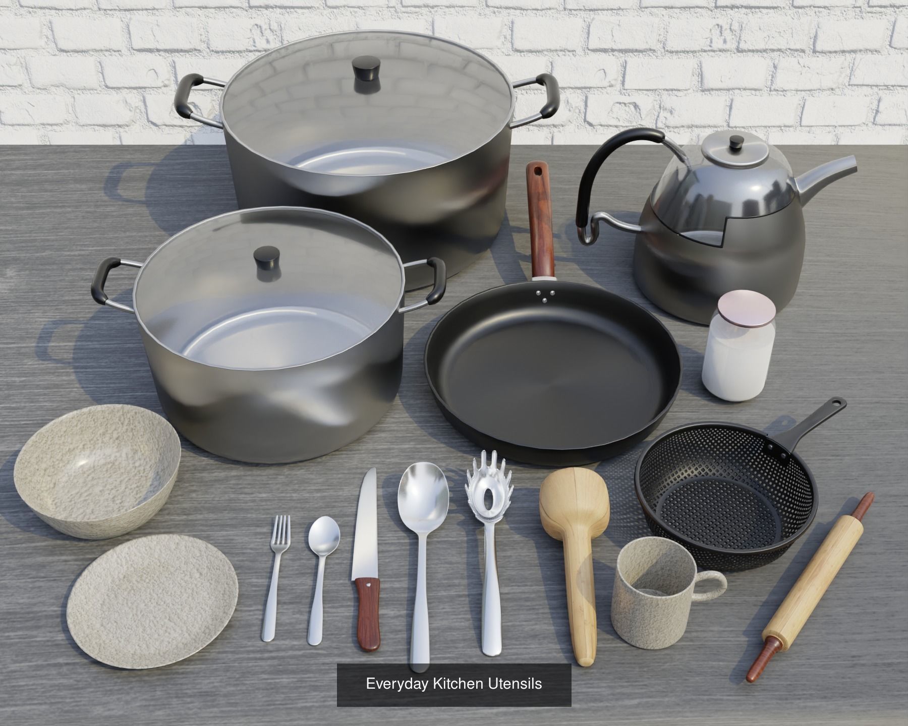 Kitchen Utensils 3D Model Collection_1
