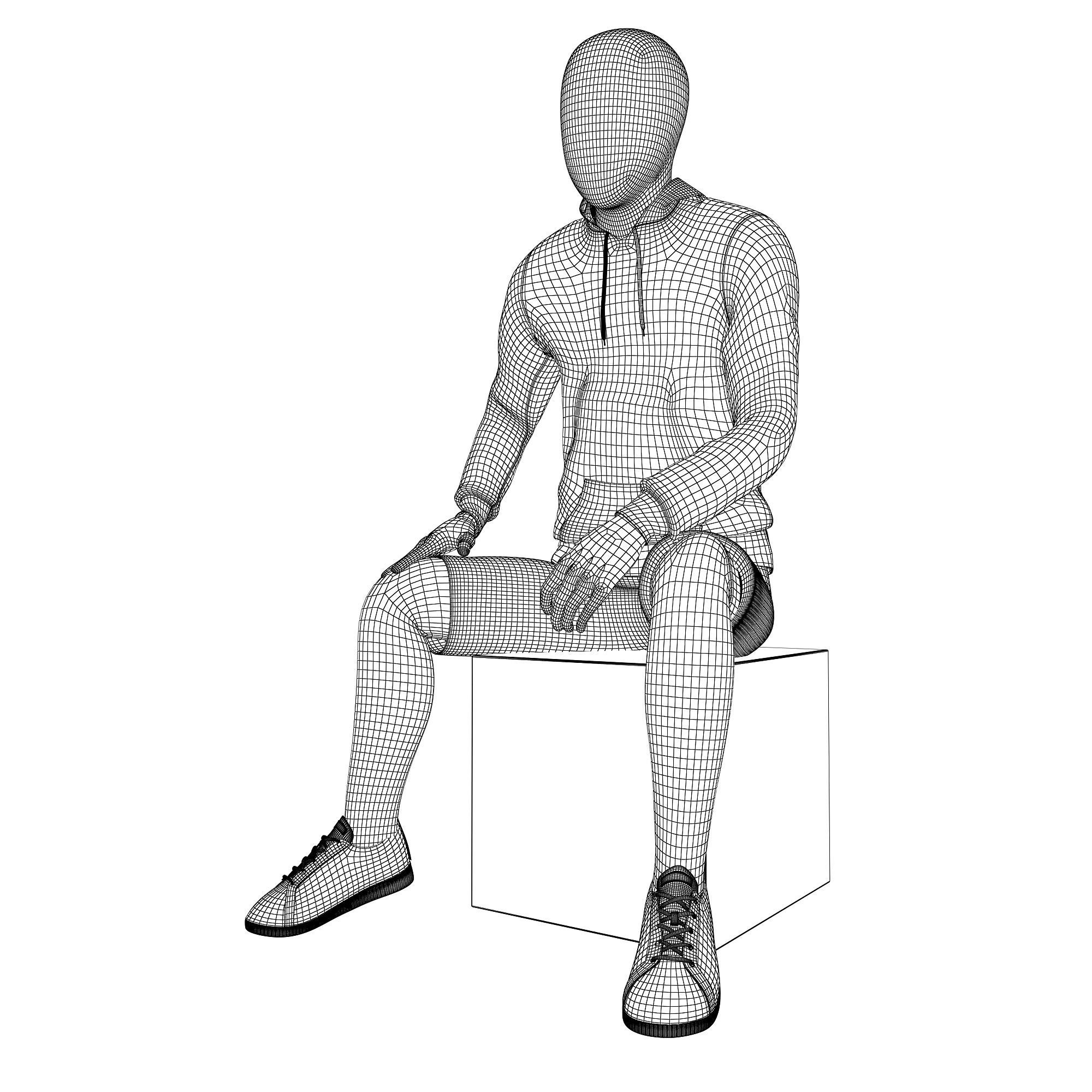 Man Mannequin  3D model_8