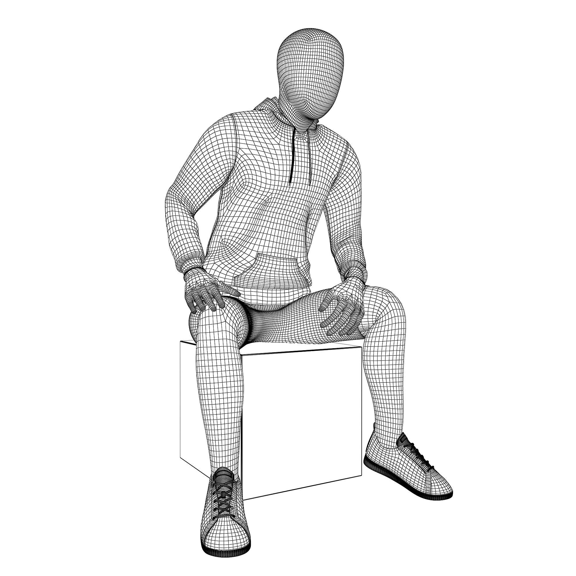 Man Mannequin  3D model_7