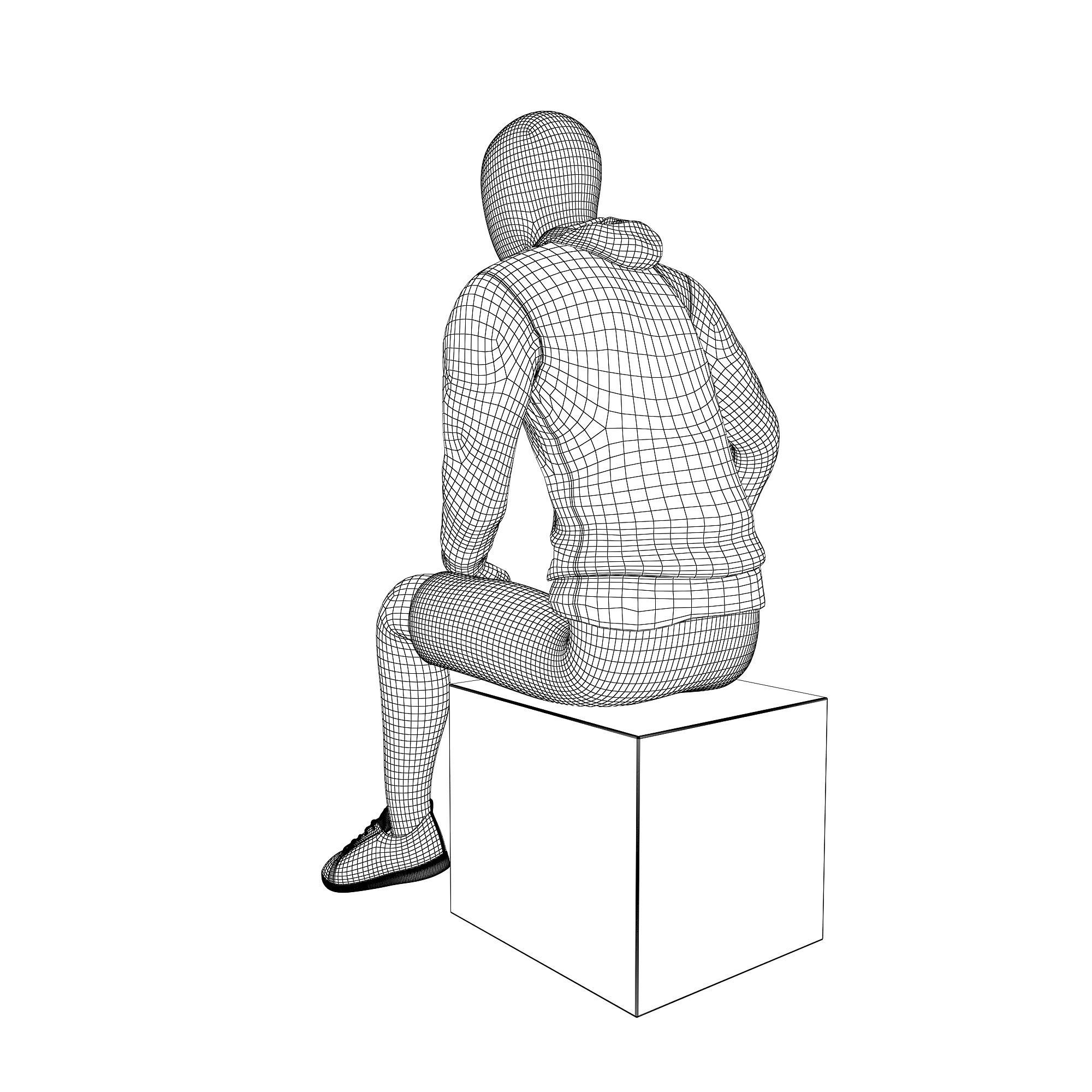 Man Mannequin  3D model_9