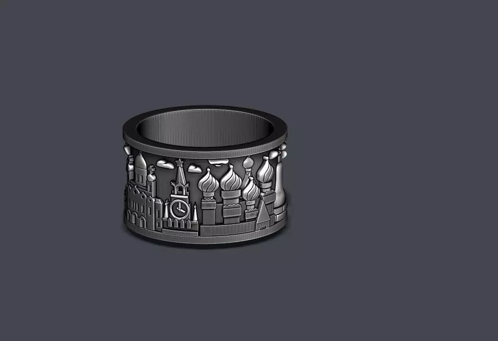 Russia ring 3D print model_0