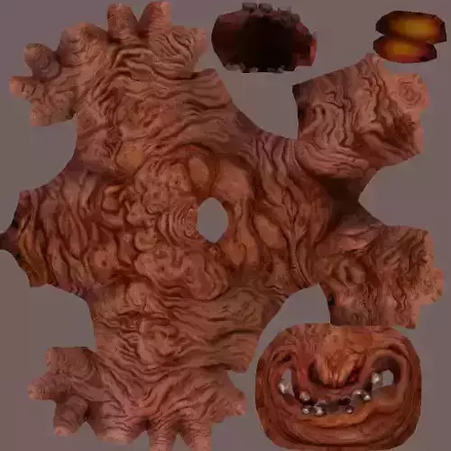 Clayface piece of wood with lot of holes in it