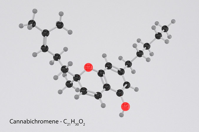 Drug CBC - Cannabichromene - Cannabinoid Molecule 3D model
