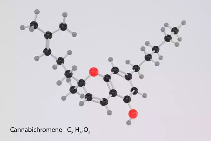Drug CBC - Cannabichromene - Cannabinoid Molecule