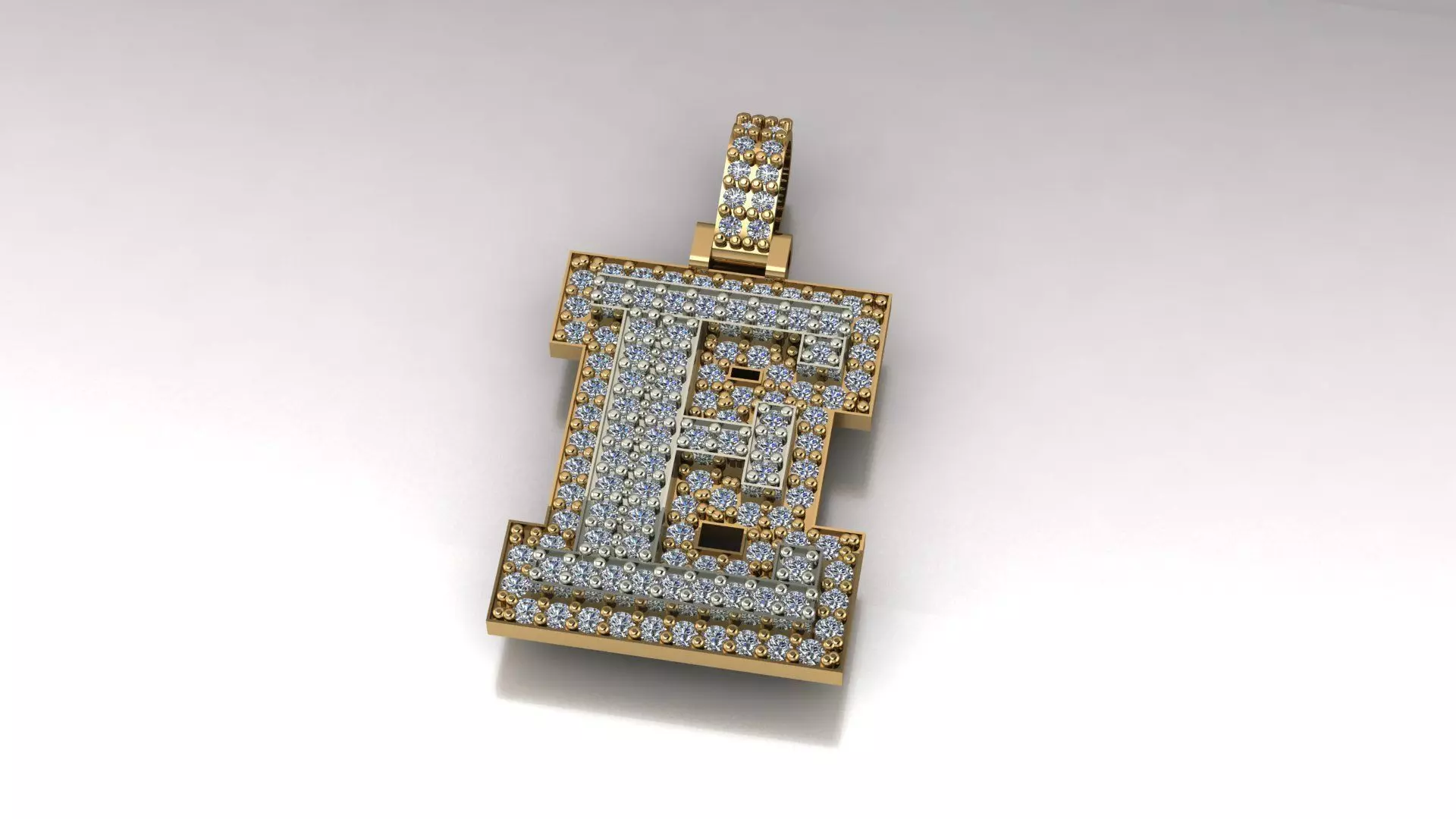 E Custom Piece  3D print model_0