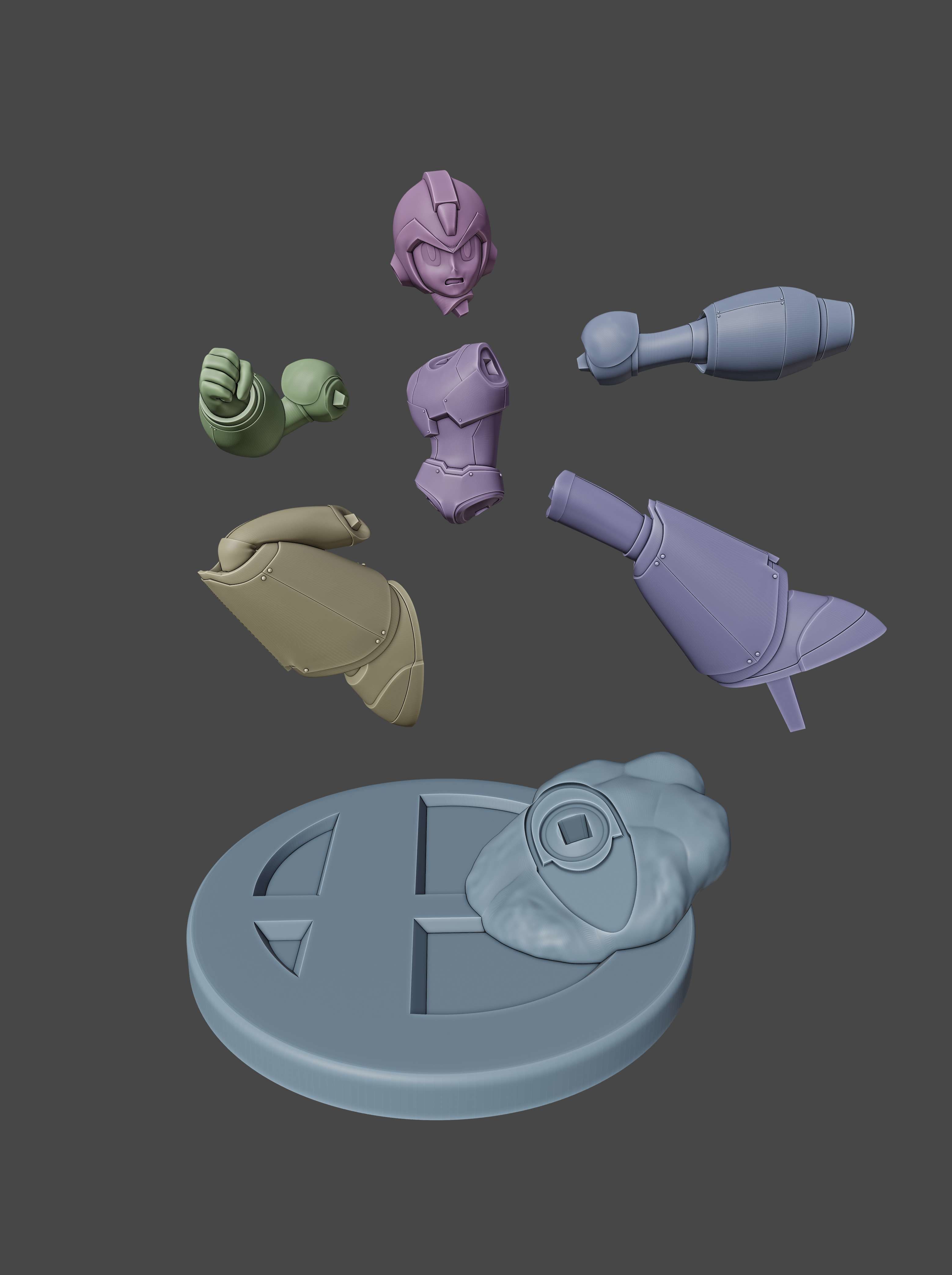 MEGA MAN X TROPHY FROM SUPER SMASH BROS 3D print model_1