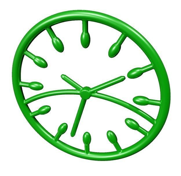 Classic Decor Wall Clock Low-poly 3D model_1