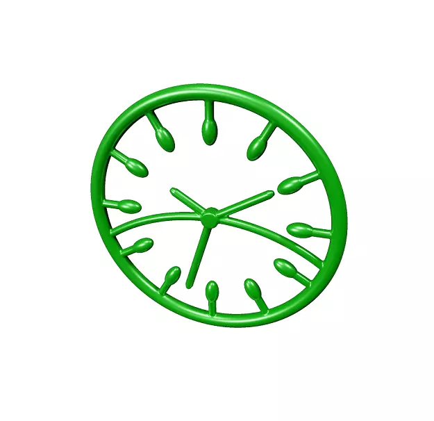 Classic Decor Wall Clock Low-poly 3D model_0