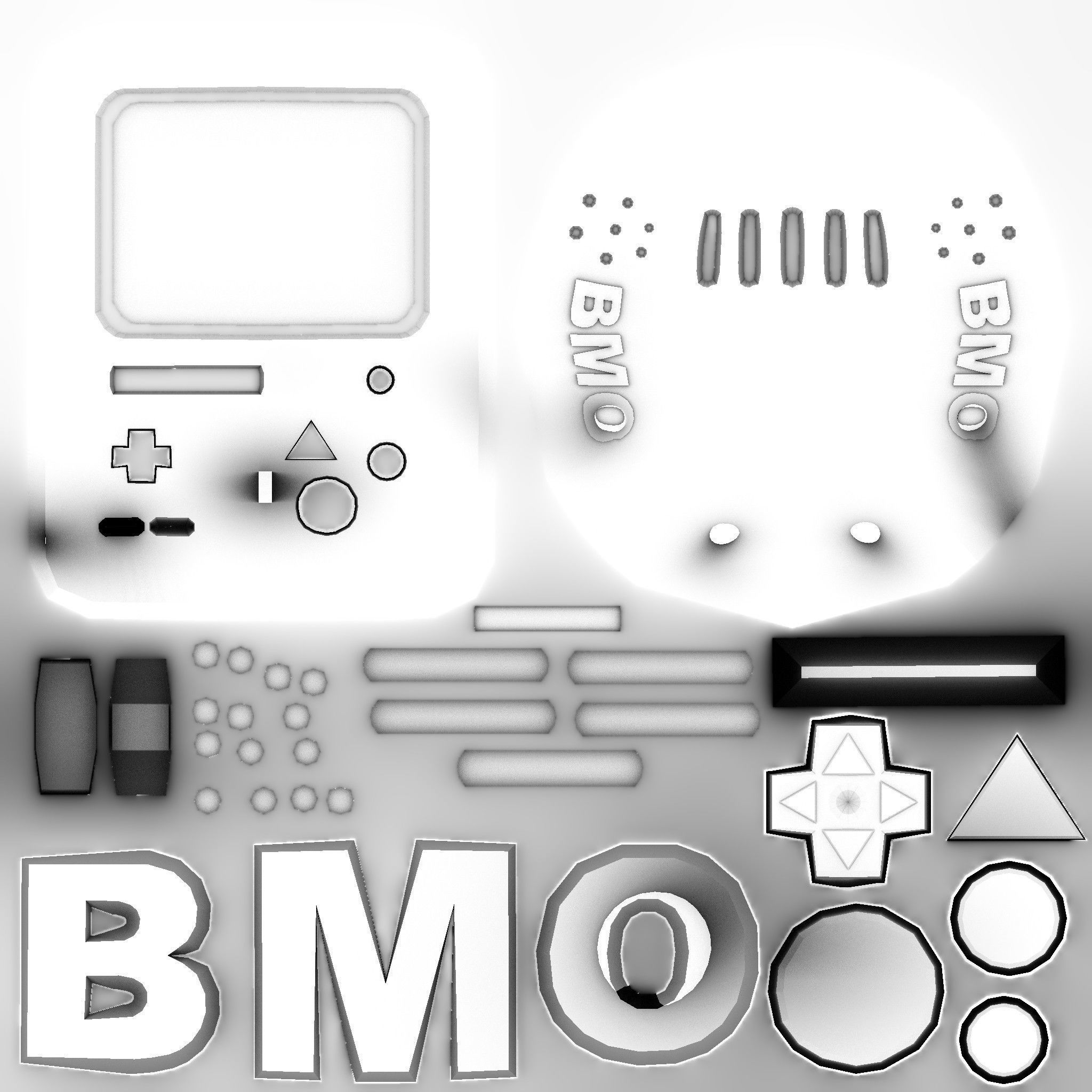 Bmo- Adventure Time Low-poly 3D model_3