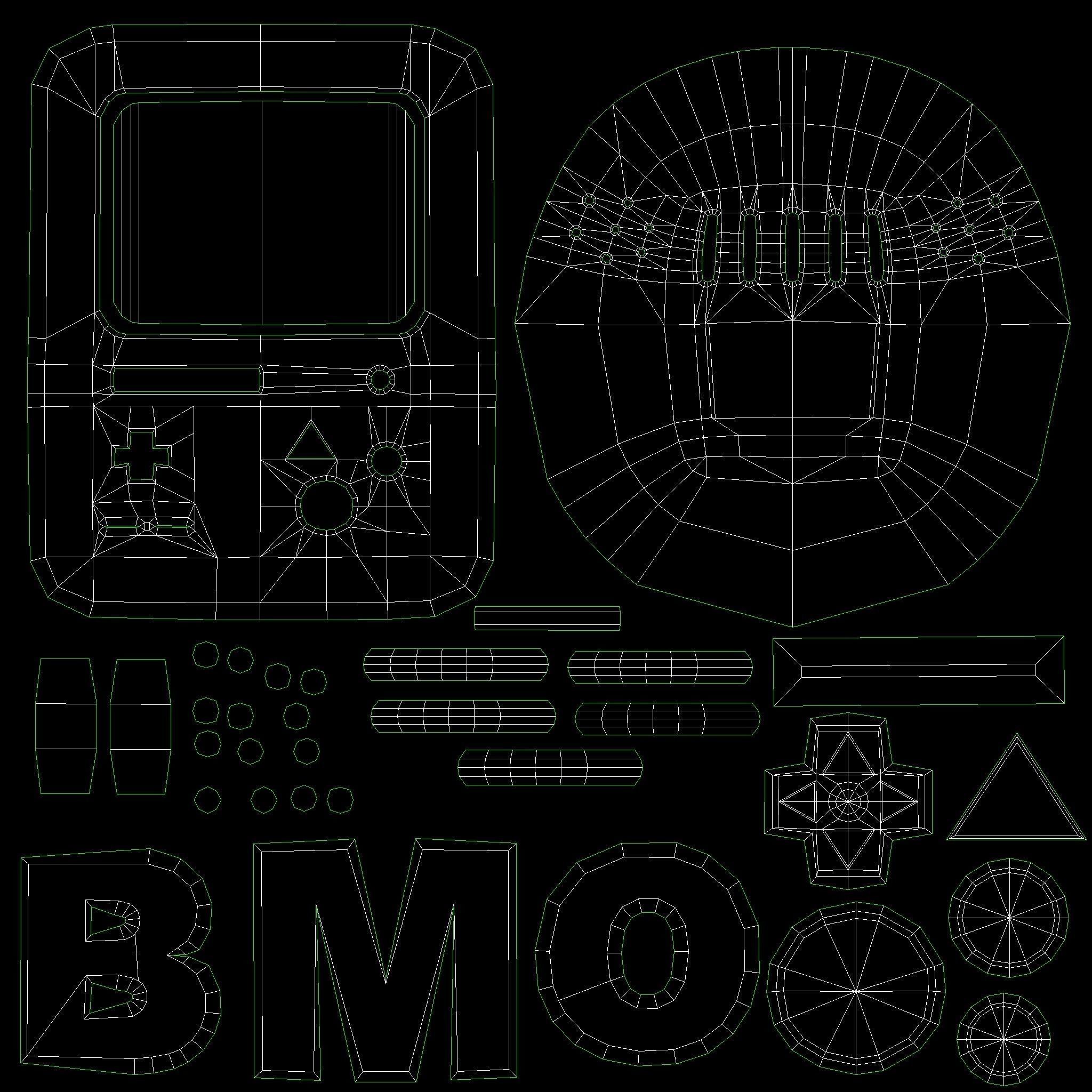 Bmo- Adventure Time Low-poly 3D model_20