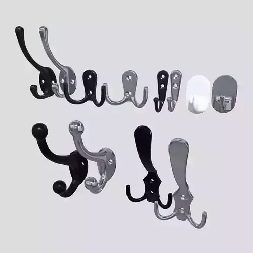 Coat Hook Pack Low-poly 3D model