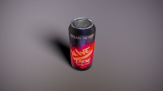 PBR Energy Drink Collection Low-poly 3D model 7