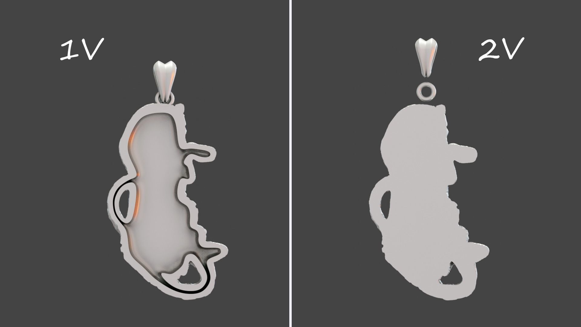 tiger pendant 3D print model 3D print model_3