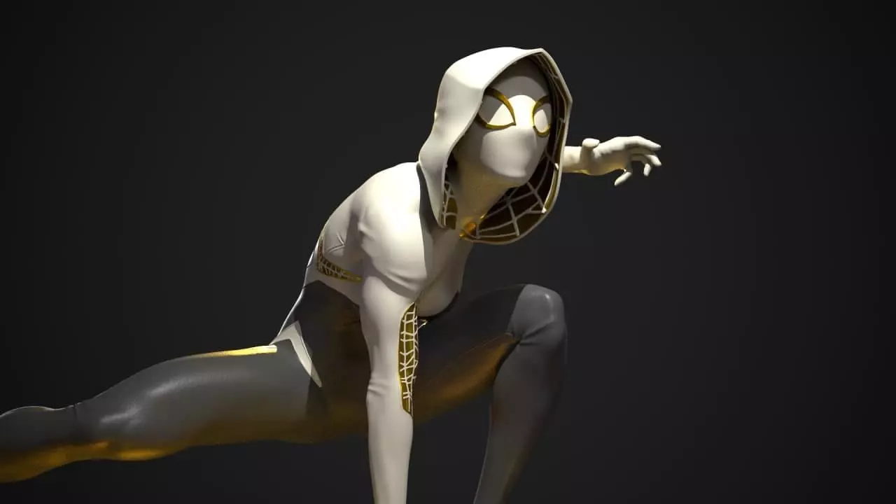 Spider-Gwen statue 3d print ready 3D print model