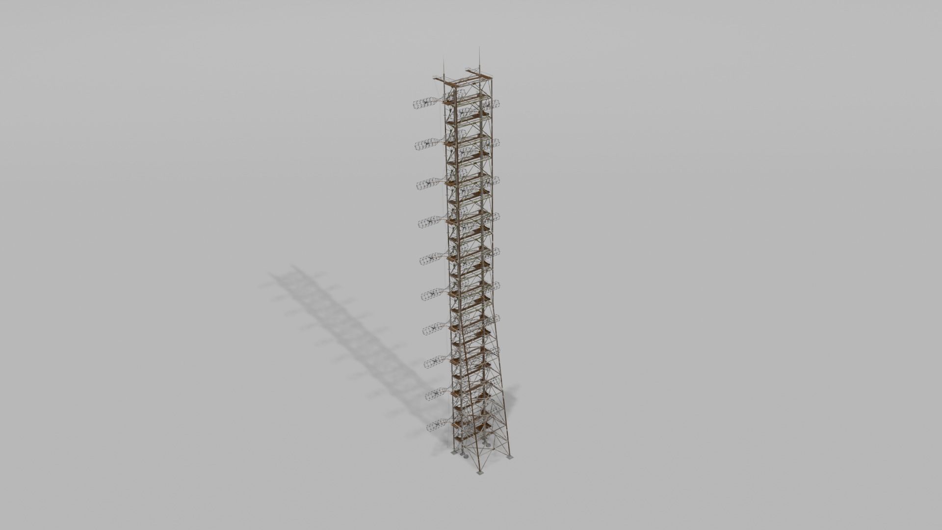 Chernobyl RLS Radar 5N32 Duga BIG MAST 3D model_9