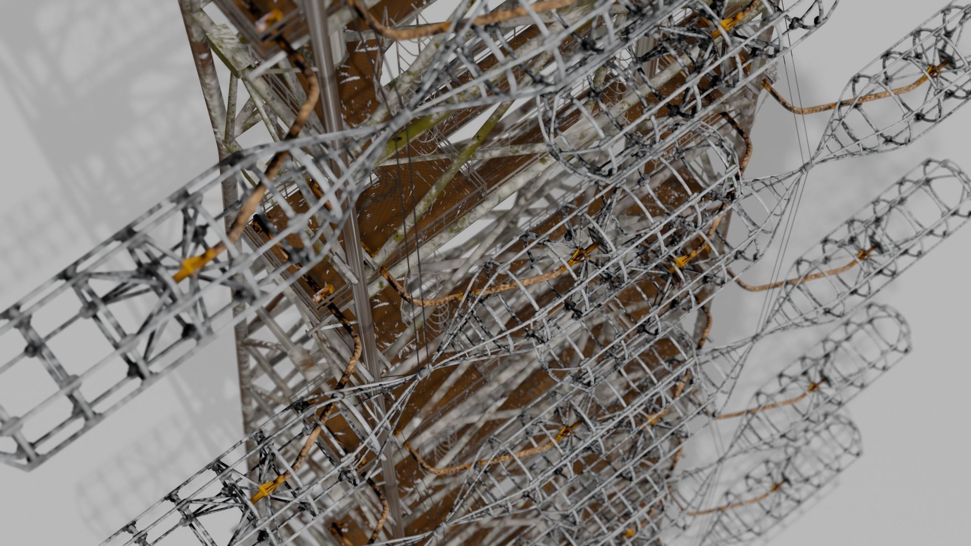 Chernobyl RLS Radar 5N32 Duga BIG MAST 3D model_10