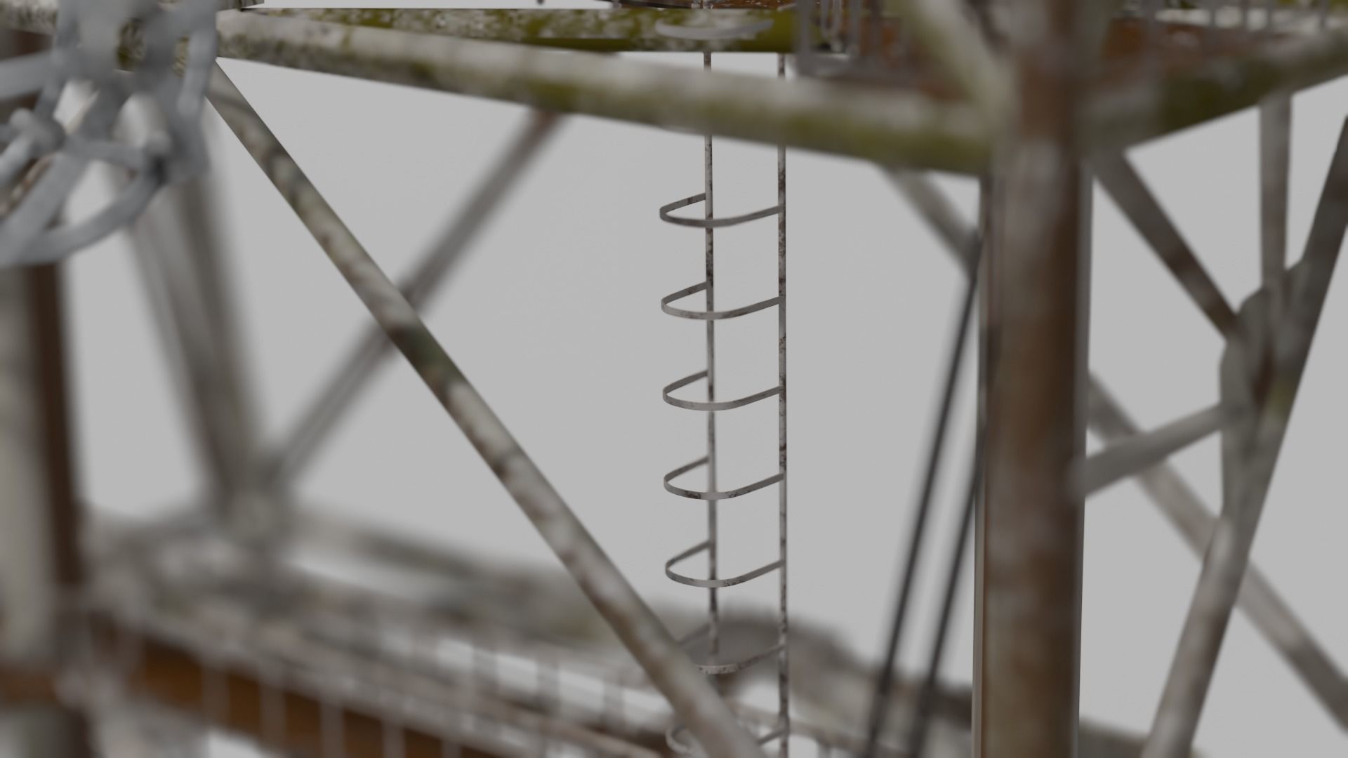 Chernobyl RLS Radar 5N32 Duga BIG MAST 3D model_11