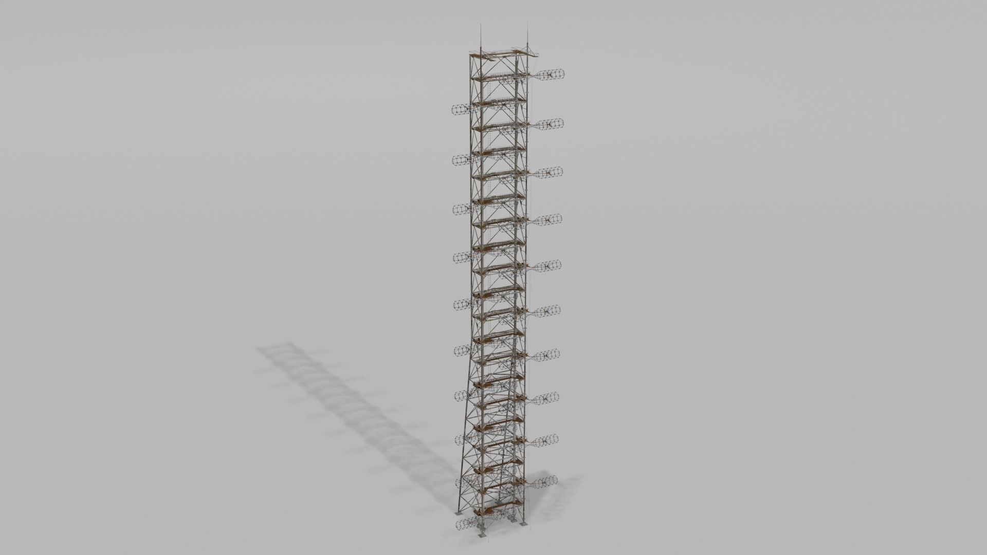 Chernobyl RLS Radar 5N32 Duga BIG MAST 3D model_1