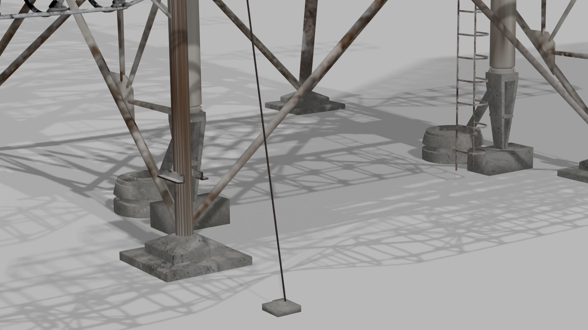 Chernobyl RLS Radar 5N32 Duga BIG MAST 3D model_3