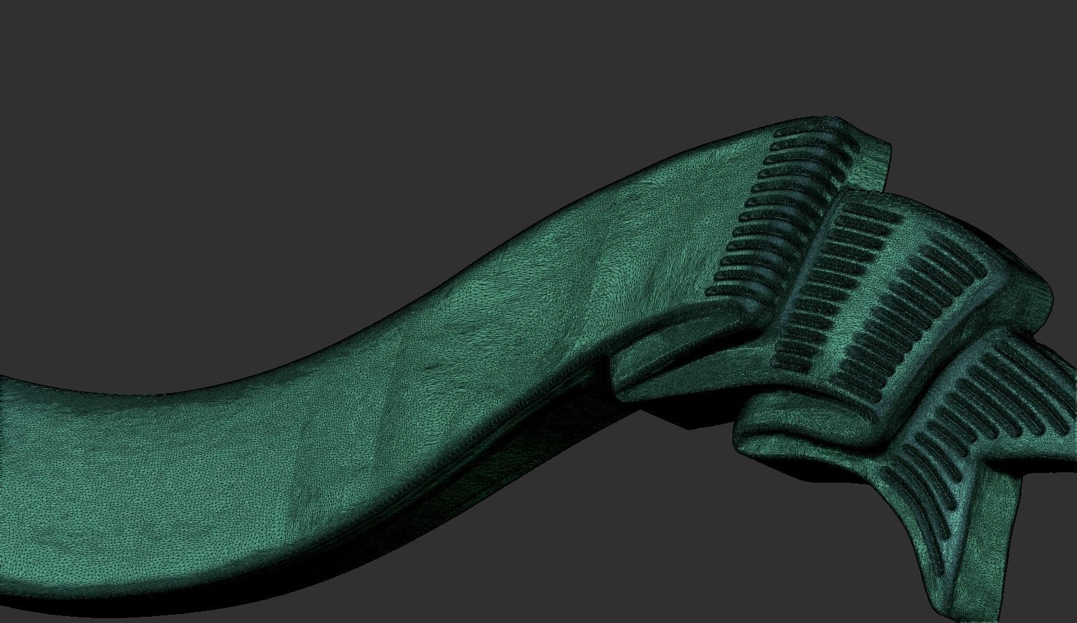 Ribbon golden 3D print model_4