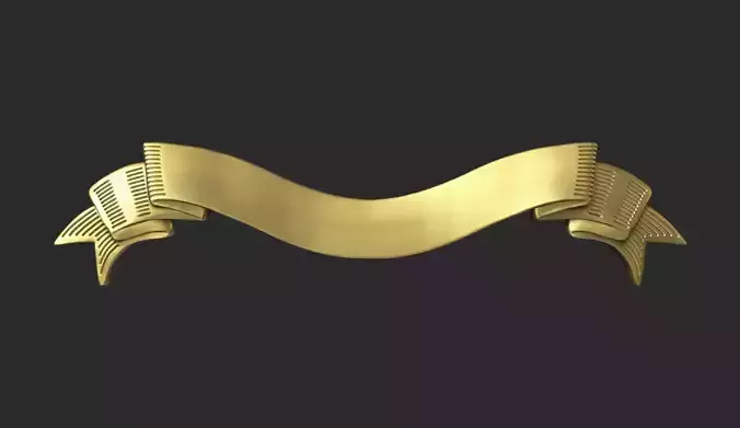 Ribbon golden 3D print model