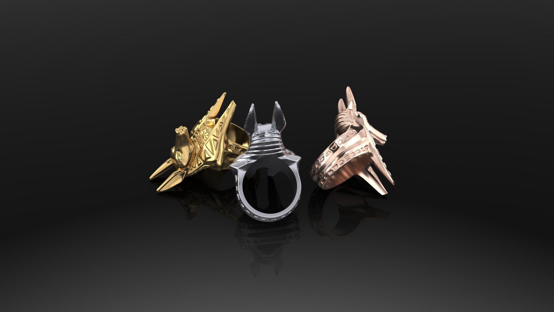 Annubis ring 3D print model_1